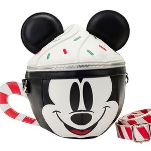 New Loungefly Exclusive - Mickey Mouse Hot Cocoa Crossbody Bag - Disney Holiday